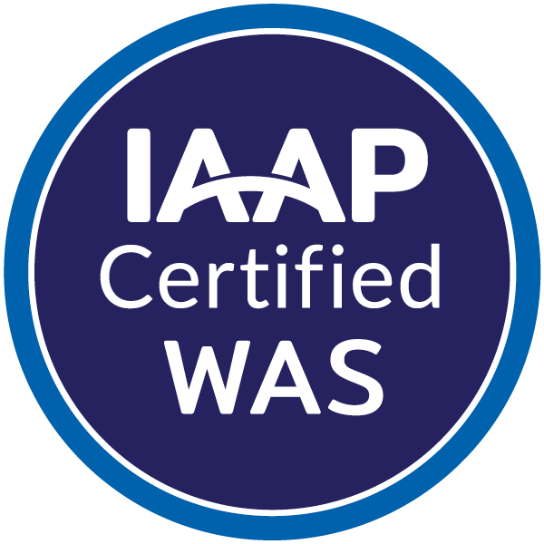 IAAP ウェブアクセシビリティスペシャリスト 認定バッジ